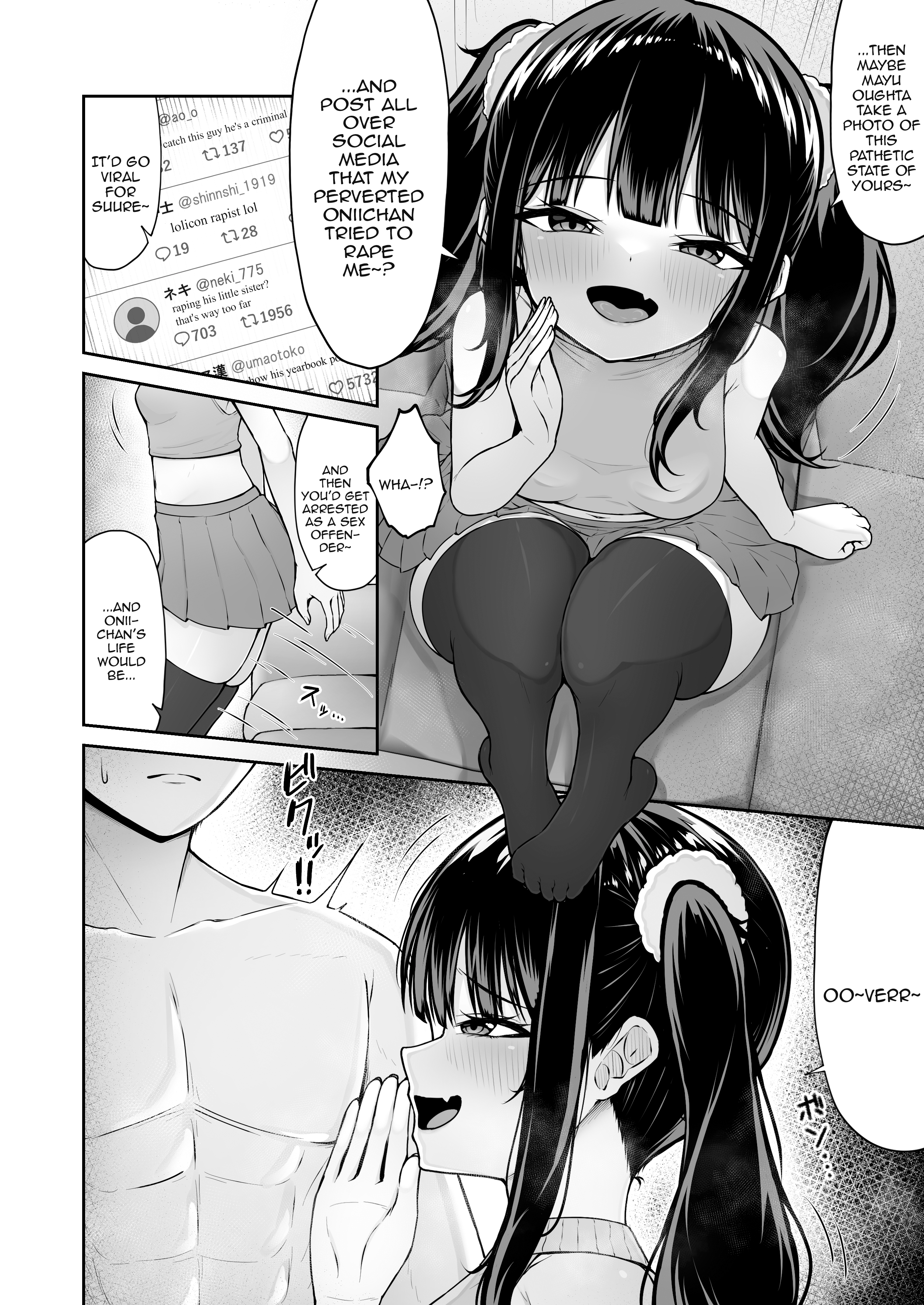 Hentai Manga Comic-My Bratty Little Sister Is Not Honest - First Part-Read-5